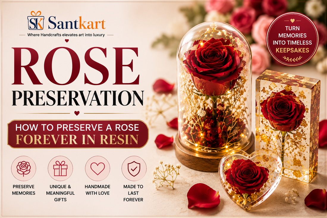 How to Preserve a Rose Forever in Resin | Rose Preservation Guide | Santkart