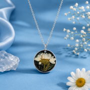 Pressed Flower Crystal Resin Pendant