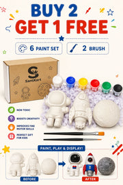 DIY Concrete Toy Painting Kit – Astronaut, Rocket & Planet