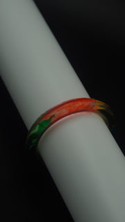 Glossy Rainbow Resin Fashion Bangle