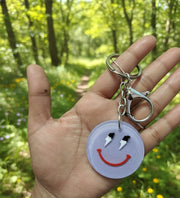 Cute Handmade Smiley Face Resin Keychains