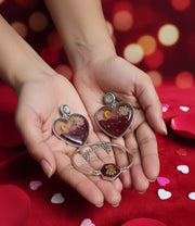 Promise of Love Resin Set of Earrings and Bracelet