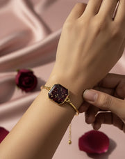 Twilight Bloom Real Rose Resin Bracelet