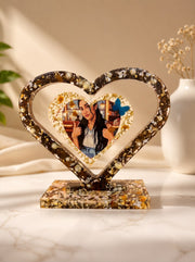 Customized Heart Shape Resin Photo Frame – Handmade Personalized Couple & Memory Frame