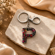 Elegant Resin Alphabet Keyring – Personalized Gift