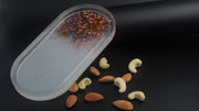 Handmade Resin Tray with Real Dried Flowers & Gold Flakes – Elegant Decorative Serving Tray