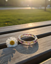 Dried Flower Art Resin Bangle