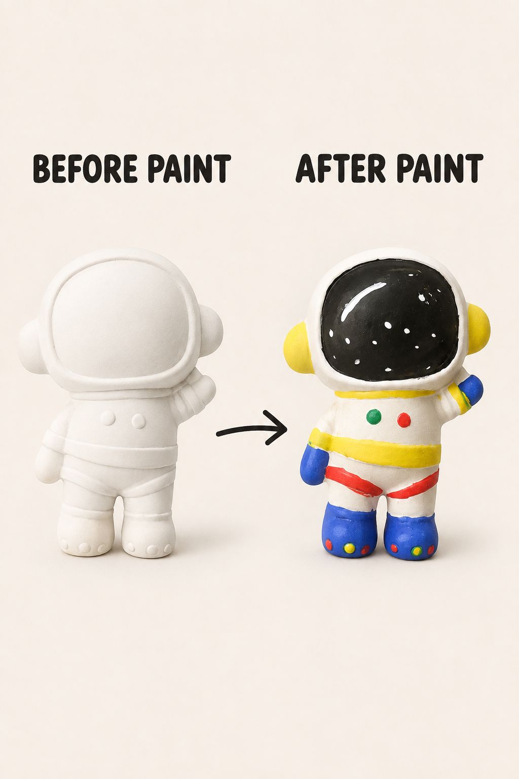 DIY Concrete Toy Painting Kit – Astronaut, Rocket & Planet