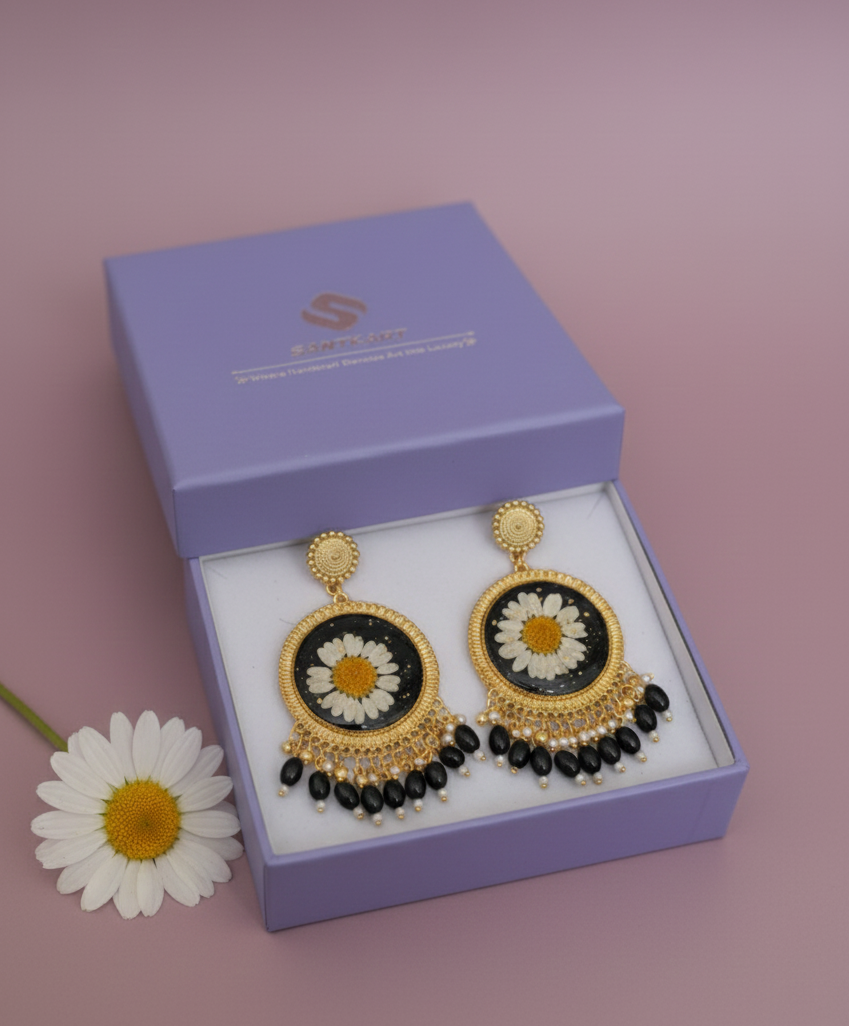 Resin Jhumka With Real Flowers | Trending Design