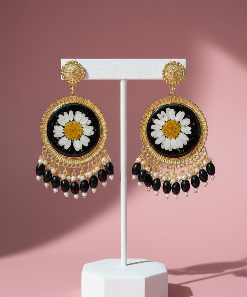 Resin Jhumka With Real Flowers | Trending Design