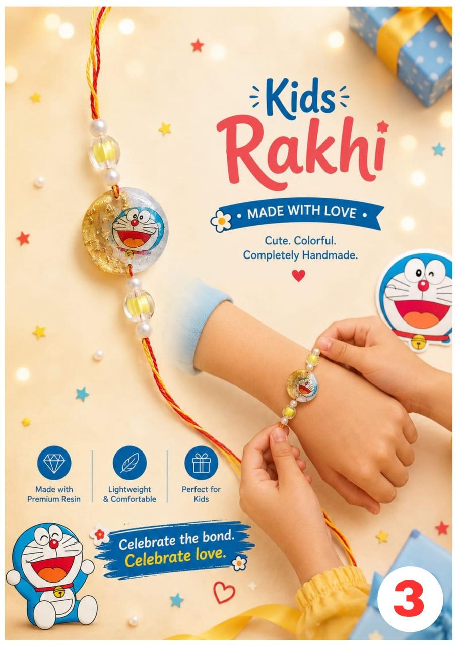 Doraemon Cartoon Resin Rakhi for Kids